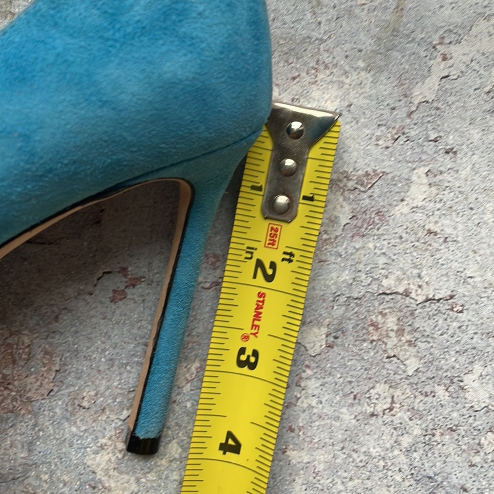 Jimmy Choo Blue Suede Romy Pump - Picture 11 of 12